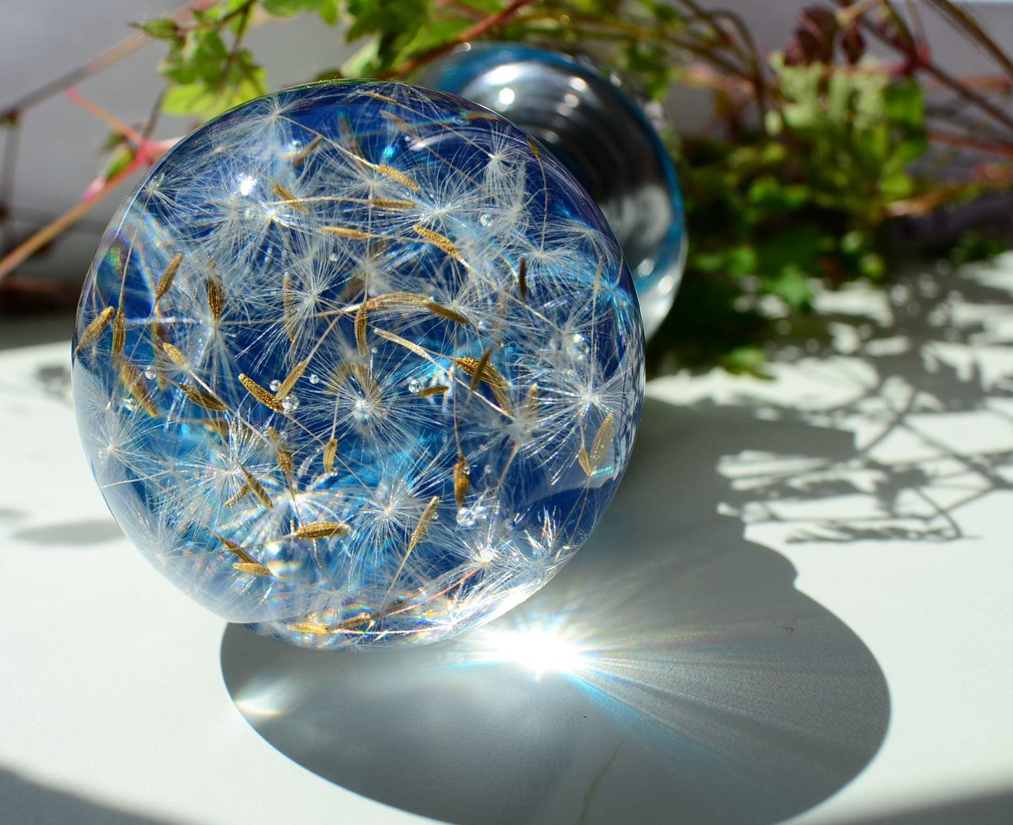 Botanical Resin Door Knobs – Dreamcatcher Edition Handmade Internal Door Handles | Boho Luxury Decor