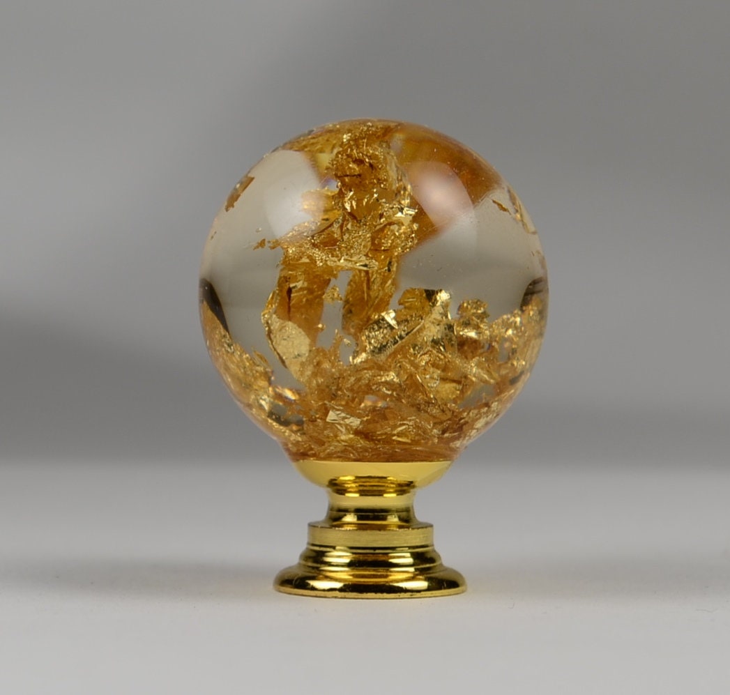 Gold flakes cabinet knob