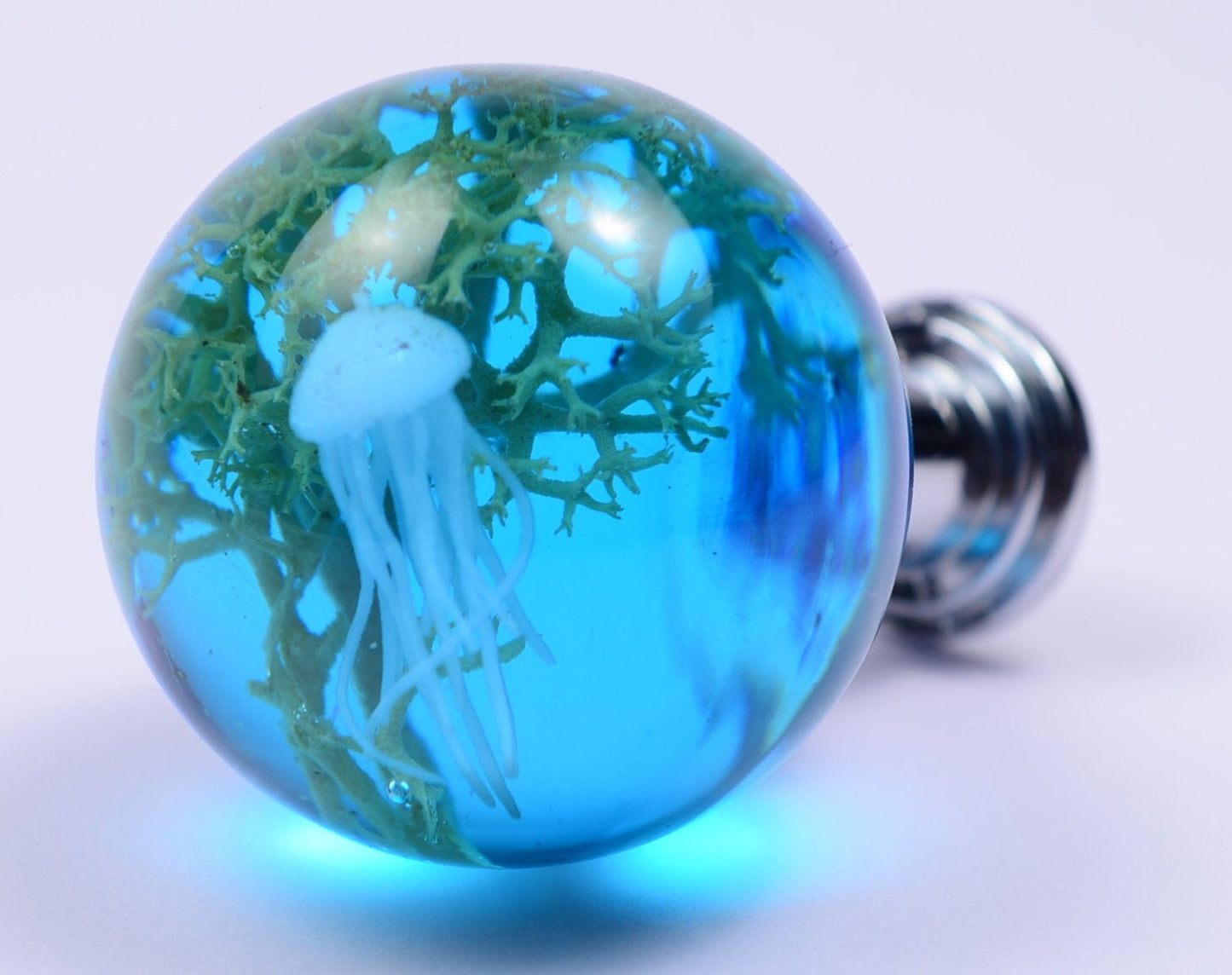 Gift for him , Ocean Jellyfish , Bathroom Blue Drawer Knobs , Ocean Sea Cabinet Knobs , Gifts drawer pulls