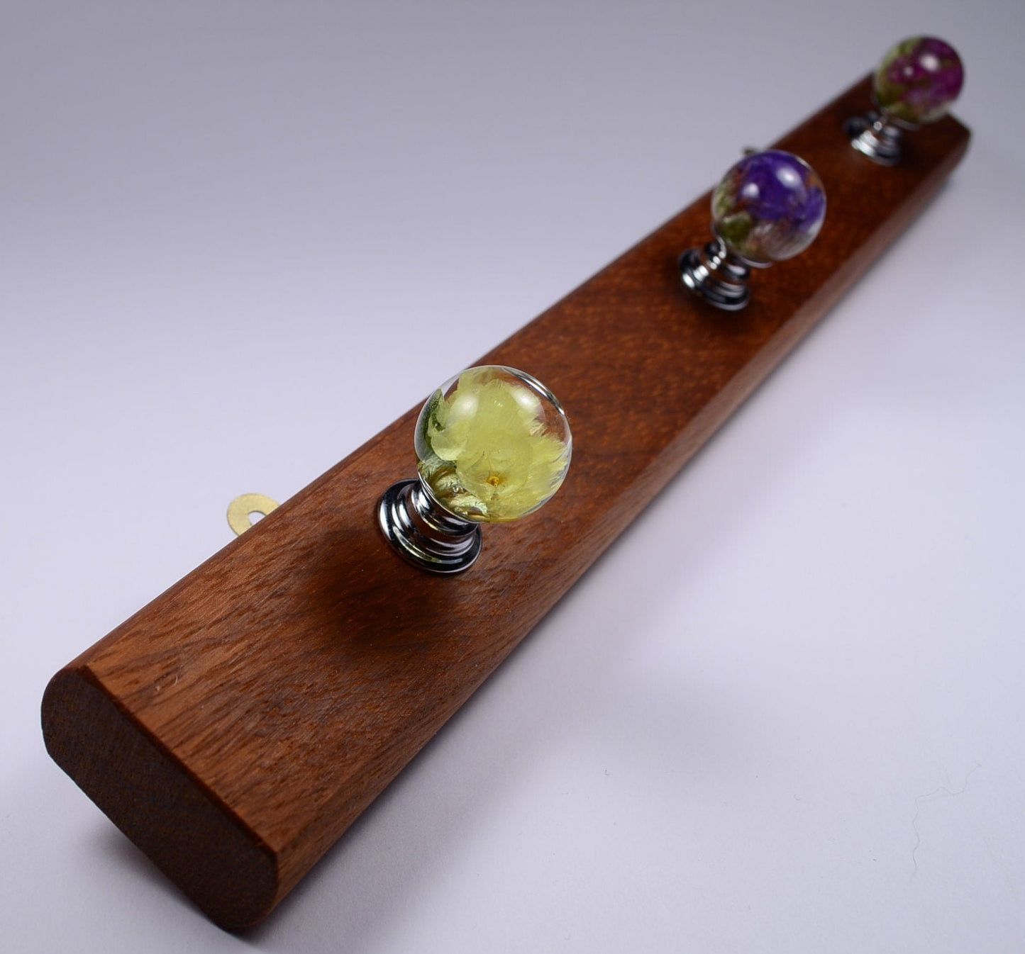 Towel Hanger Unique Handmade with Real Flowers Hydrangea Kitchen Bathroom Rack Wooden Pegs Wall Wooden Hooks Kitchen Towel Rack