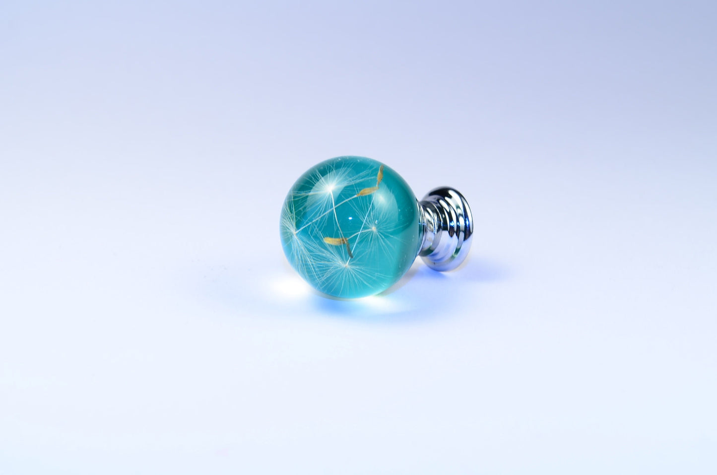 Real Dandelion Seeds Drawer Dresser Furniture Turquoise Knobs, Handmade Gift Door Knobs, Knobs for dresser, Elegant and Stylish Home