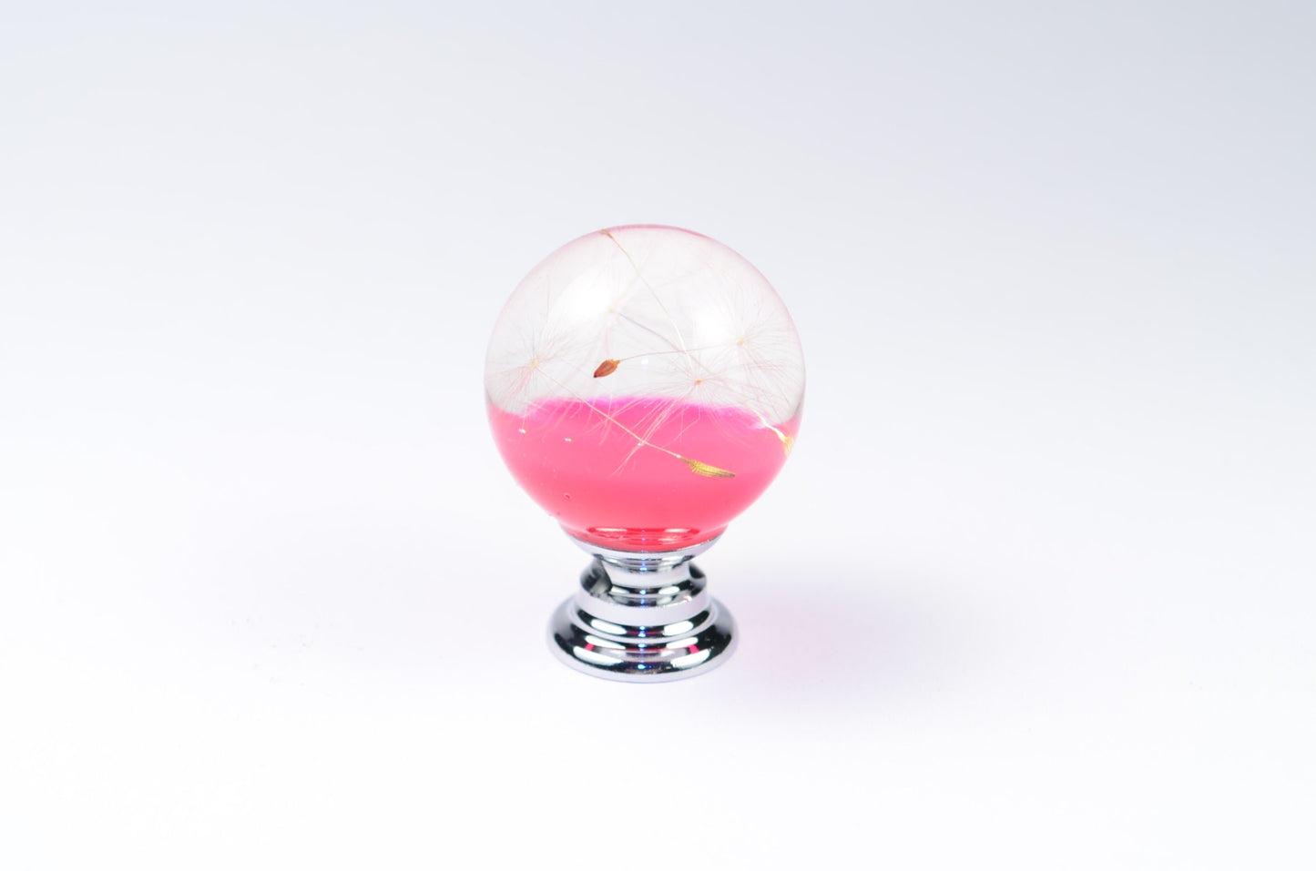 Real Dandelion Seeds Drawer Dresser Furniture Pink Knobs Handmade Gift Knobs
