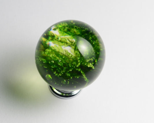 Green Real Moss Drawer Pulls, Natural Moss Cabinet Knob, Unique knobs and pulls
