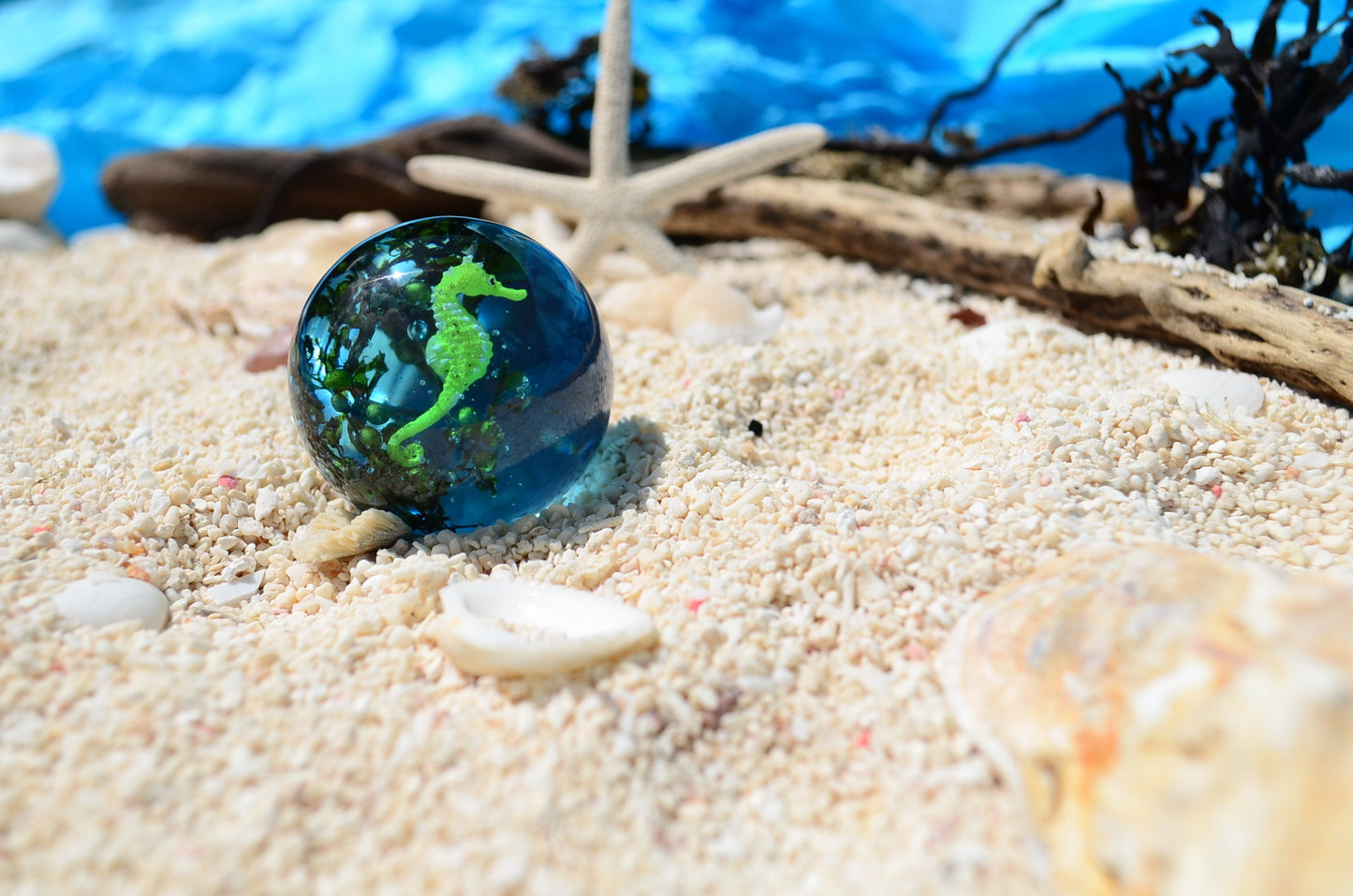 Seahorse Resin Knob – Luxury Ocean Inspired Cabinet Hardware