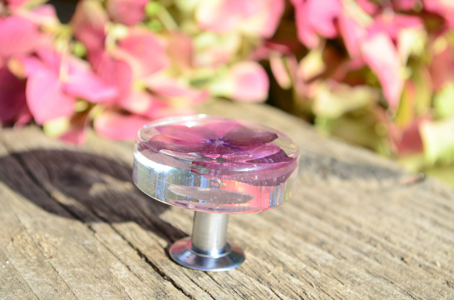 Boho style Big real Flower Cabinet Knobs in Romantic Burgundy Colour, Elegant Drawer Pull, Home decor