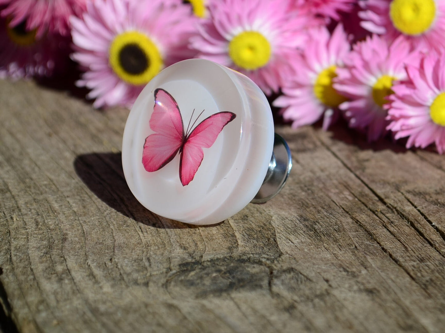 Red butterfly 3D cabinet knobs , handmade perfect gift for her, cabinet pulls