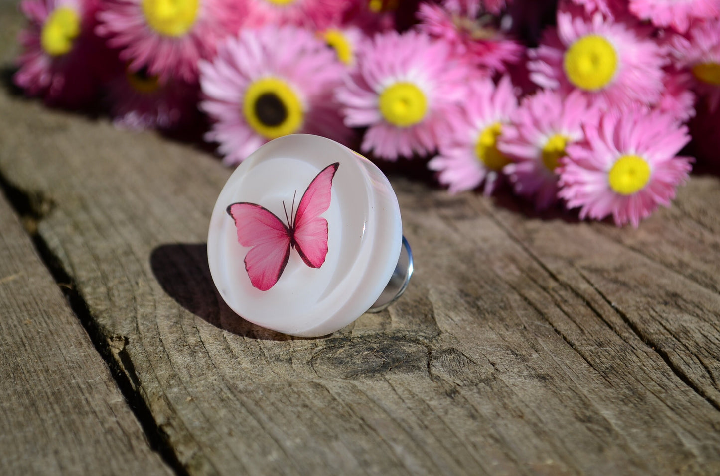Red butterfly 3D cabinet knobs , handmade perfect gift for her, cabinet pulls