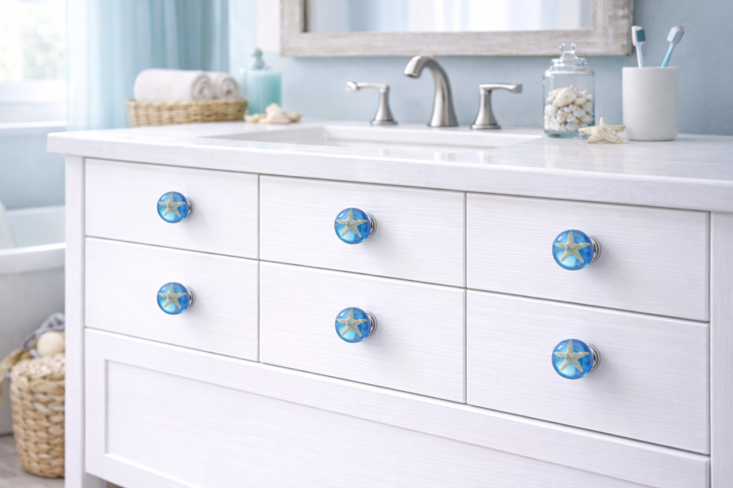Starfish Resin Knob – Ocean Inspired Cabinet Hardware