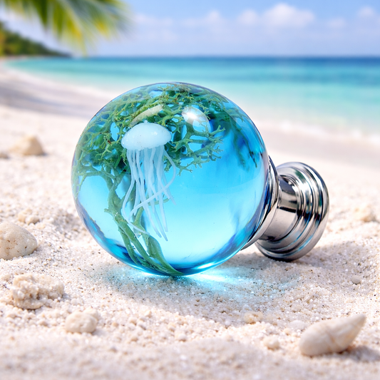 Jellyfish Resin Knob – Luxury Ocean Inspired Cabinet Hardware