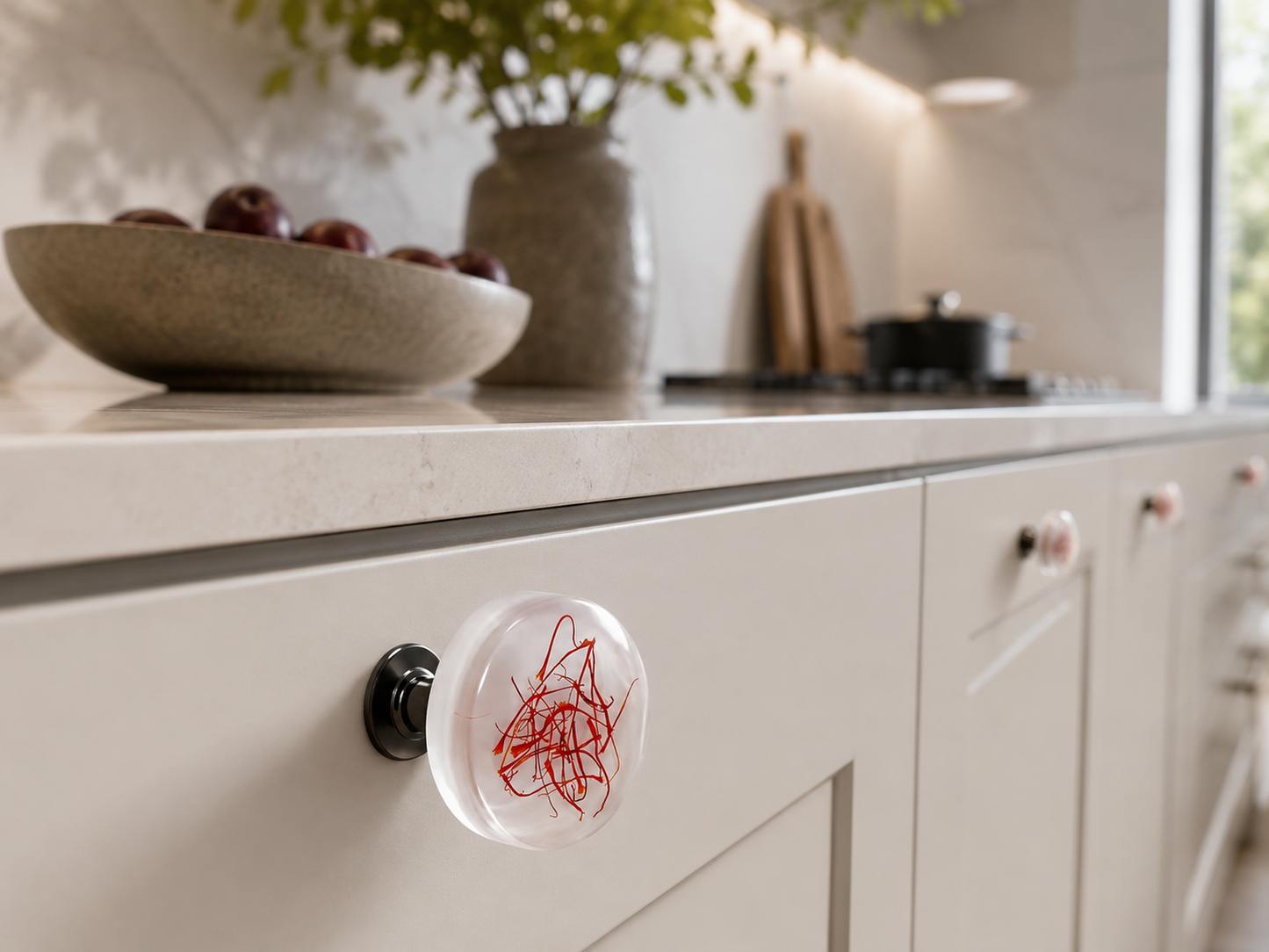 botanical saffron furniture knob