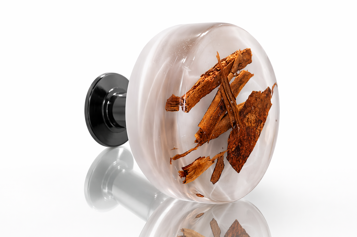 clear resin cinnamon cabinet hardware