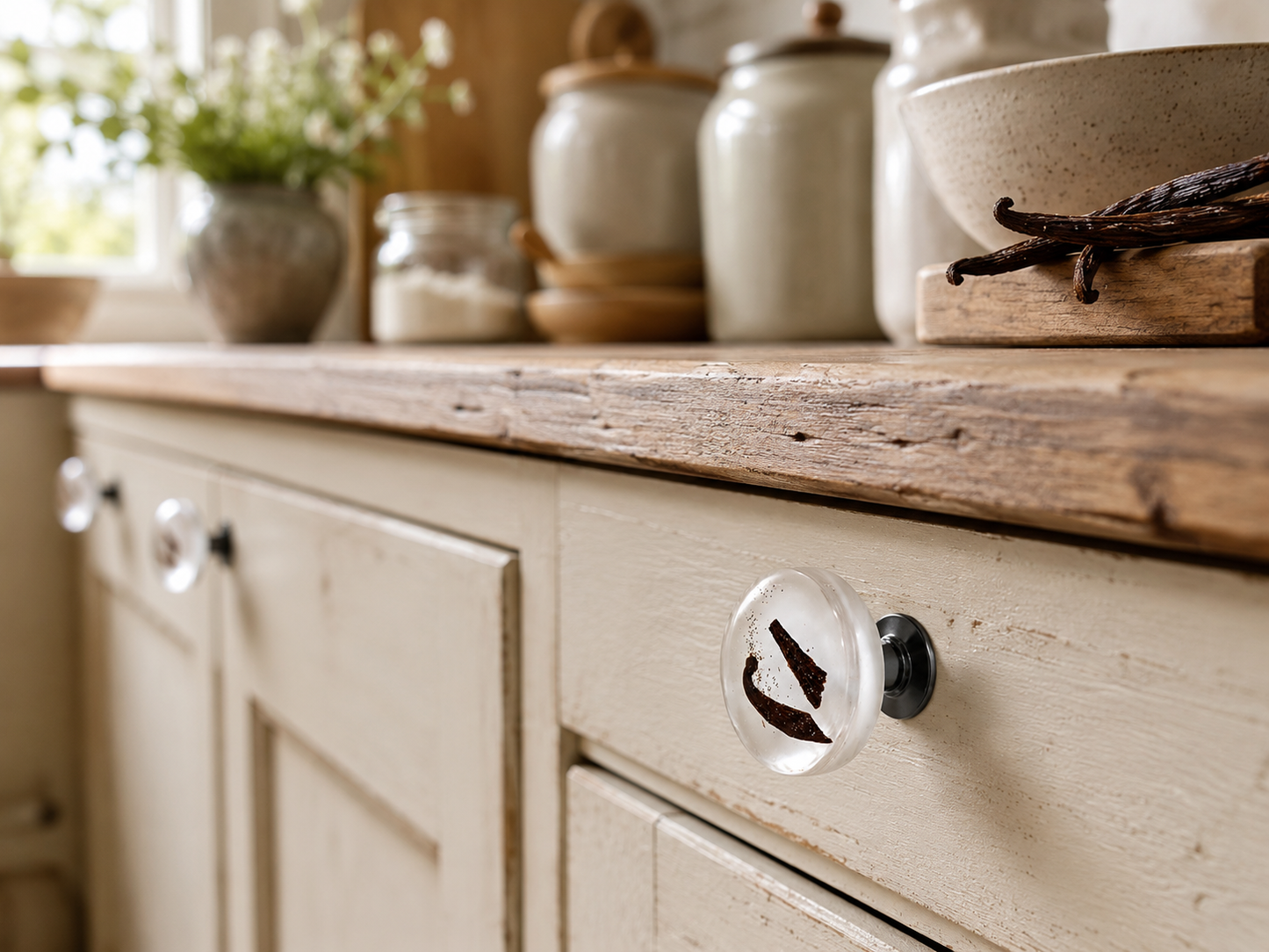 natural kitchen cabinet knob resin