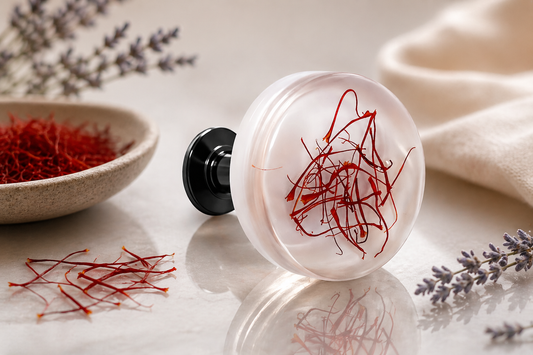 saffron resin cabinet knob handmade