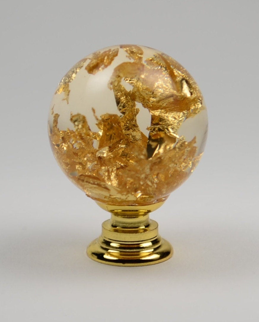 Gold flakes cabinet knob