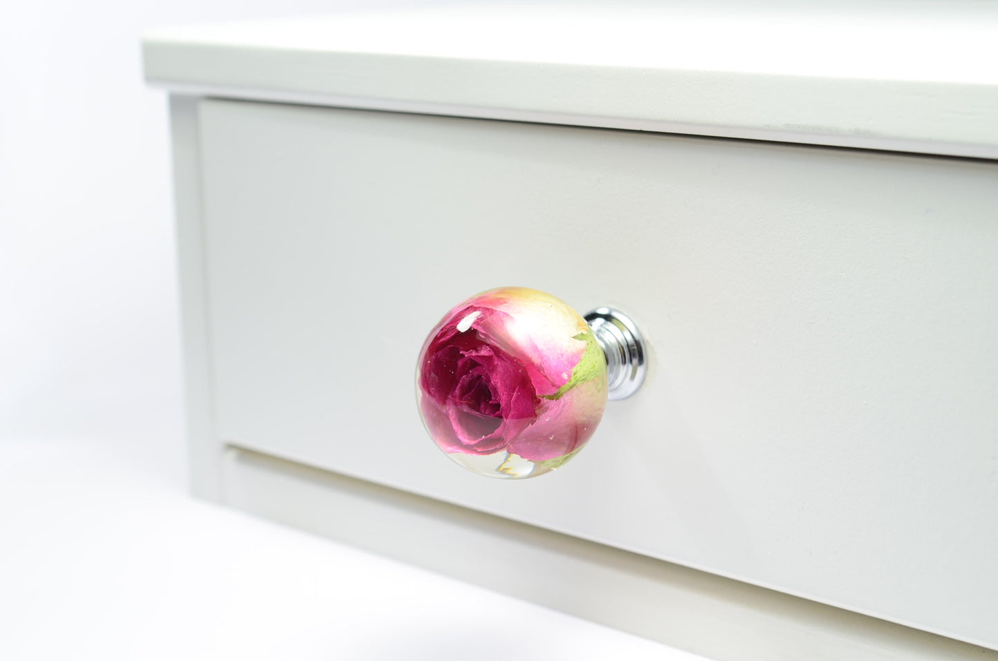 Dark Pink Rose Drawer Knobs Kitchen Cupboard knob Furniture door knob Unique door pulls Handmade cabinet door knob
