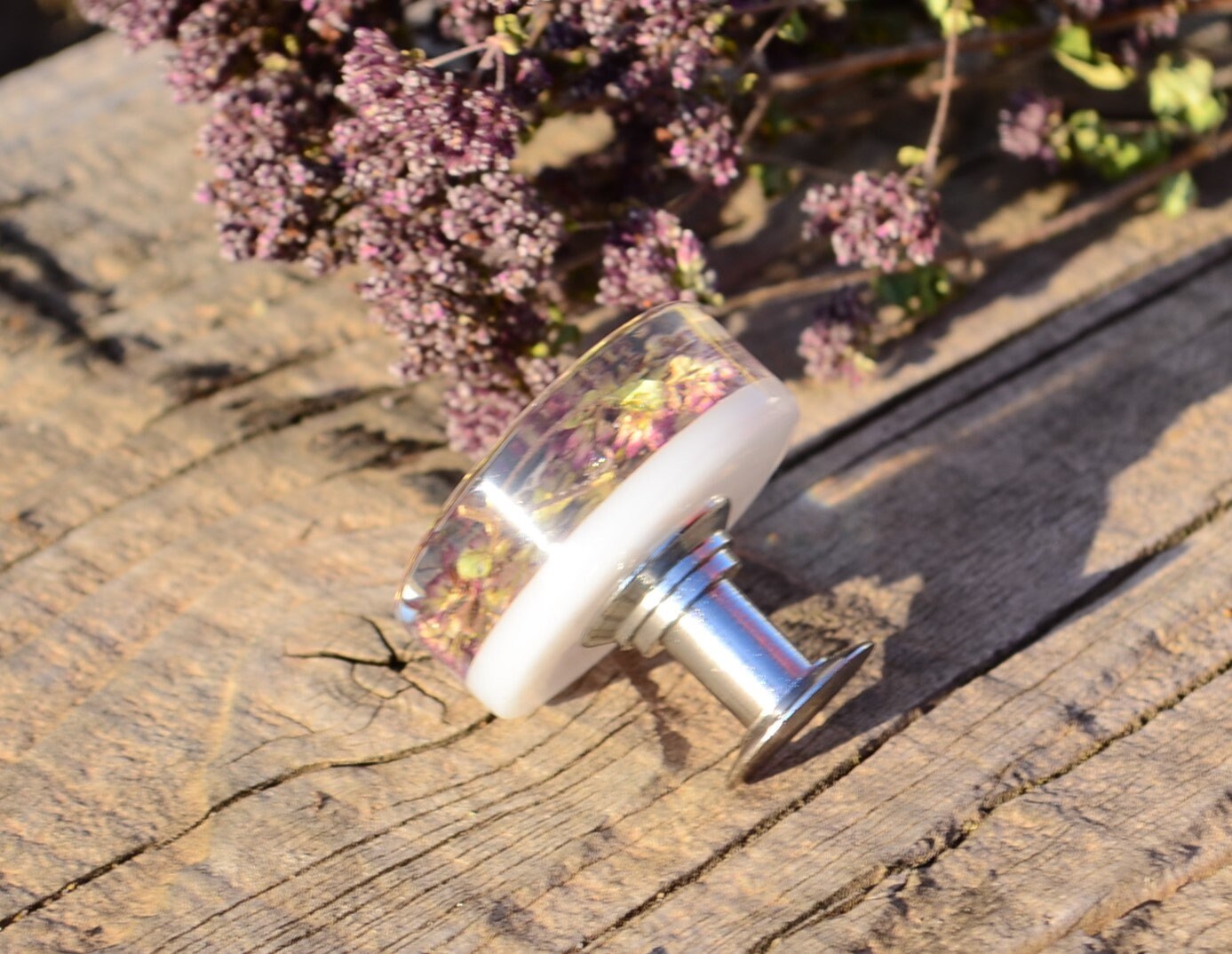 Natural Oregano Herb kitchen knobs, Drawer Pulls, Cabinet Knobs