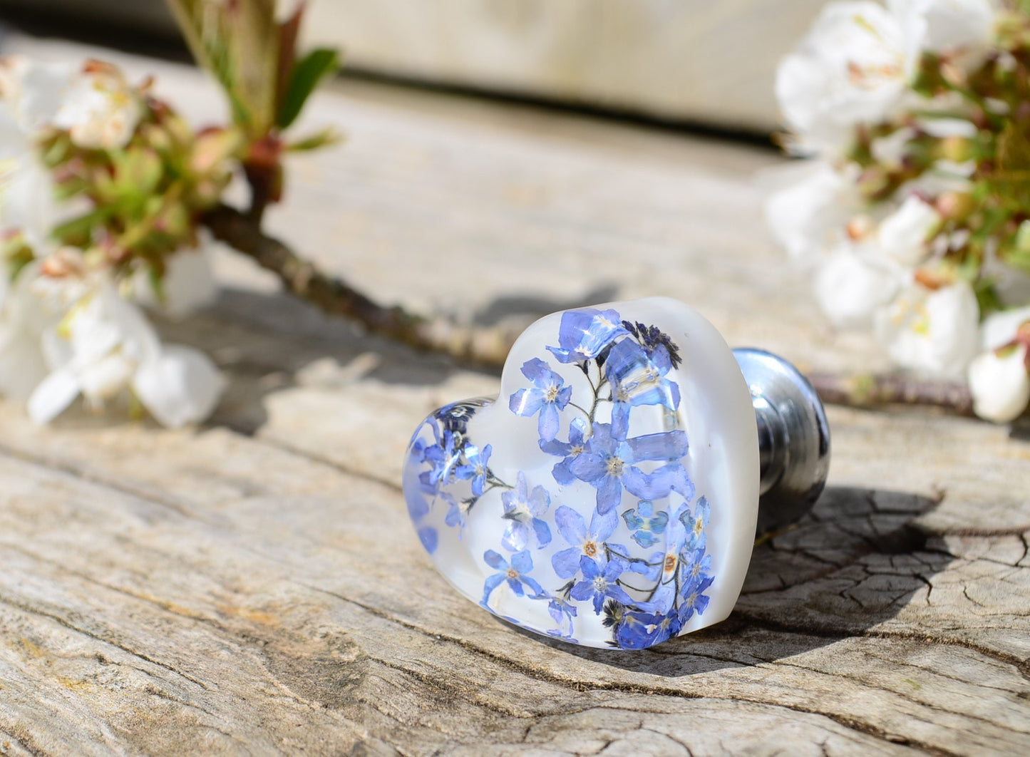 Forget me knot heart shape dresser knobs