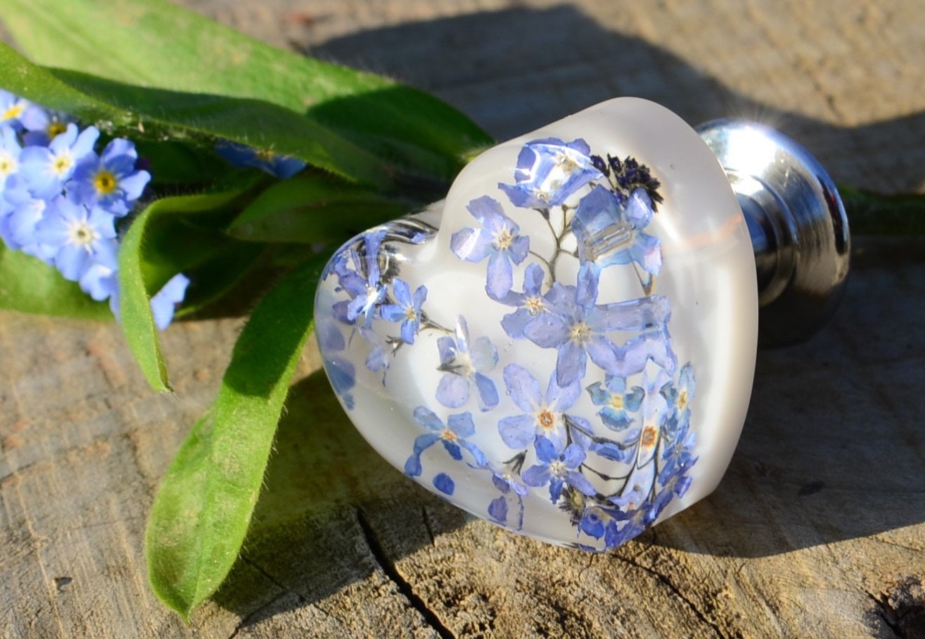 Forget me knot heart shape dresser knobs