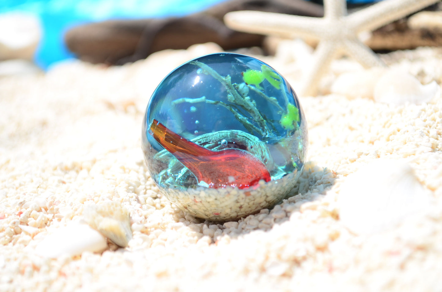 Blue 40mm bathroom cabinet knob, Summer gift Home decor