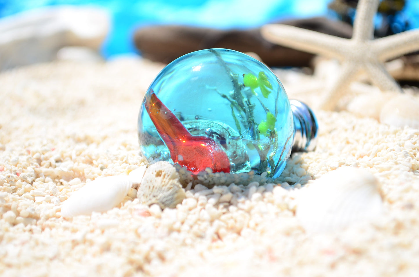 Blue 40mm bathroom cabinet knob, Summer gift Home decor
