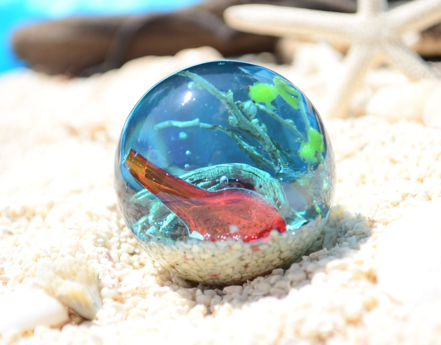 Blue 40mm bathroom cabinet knob, Summer gift Home decor