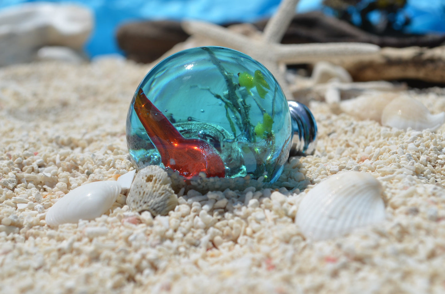 Blue 40mm bathroom cabinet knob, Summer gift Home decor