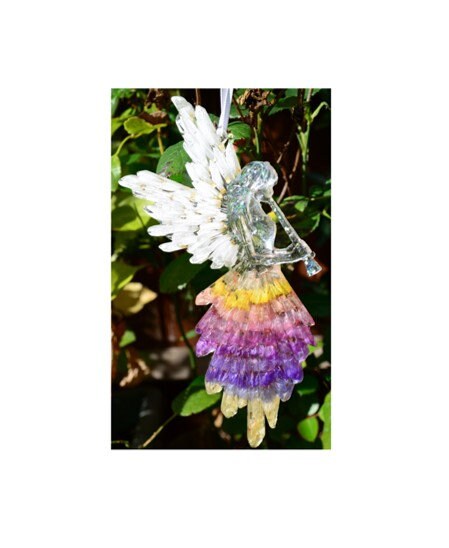 Christmas tree decoration Angel made from natural flower petals