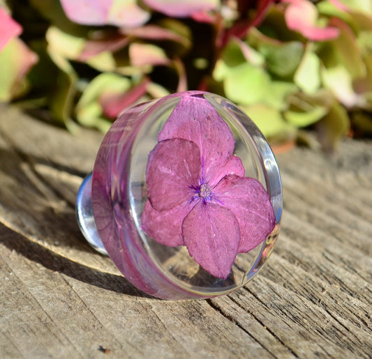 Boho style Big real Flower Cabinet Knobs in Romantic Burgundy Colour, Elegant Drawer Pull, Home decor